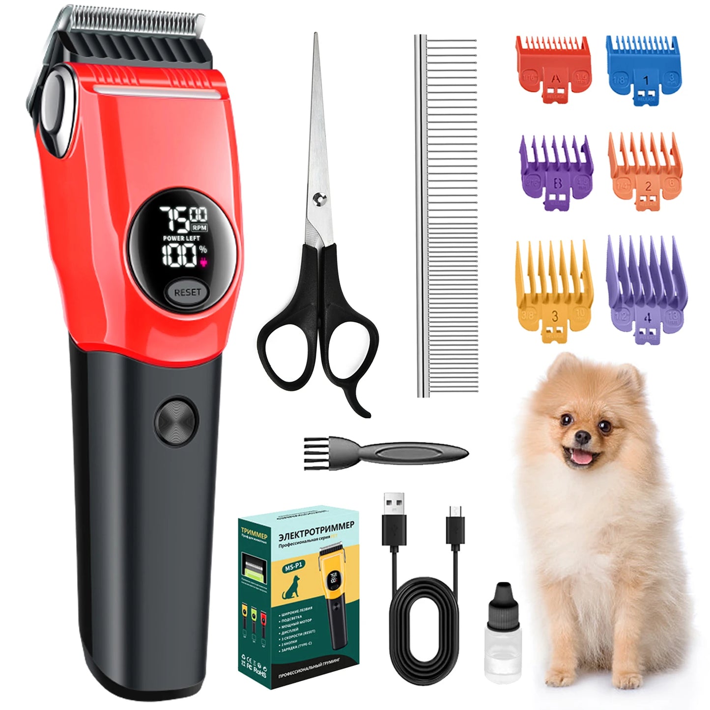 Professional Pet Hair Clipper – Dog, Cat & Puppy Grooming Kit