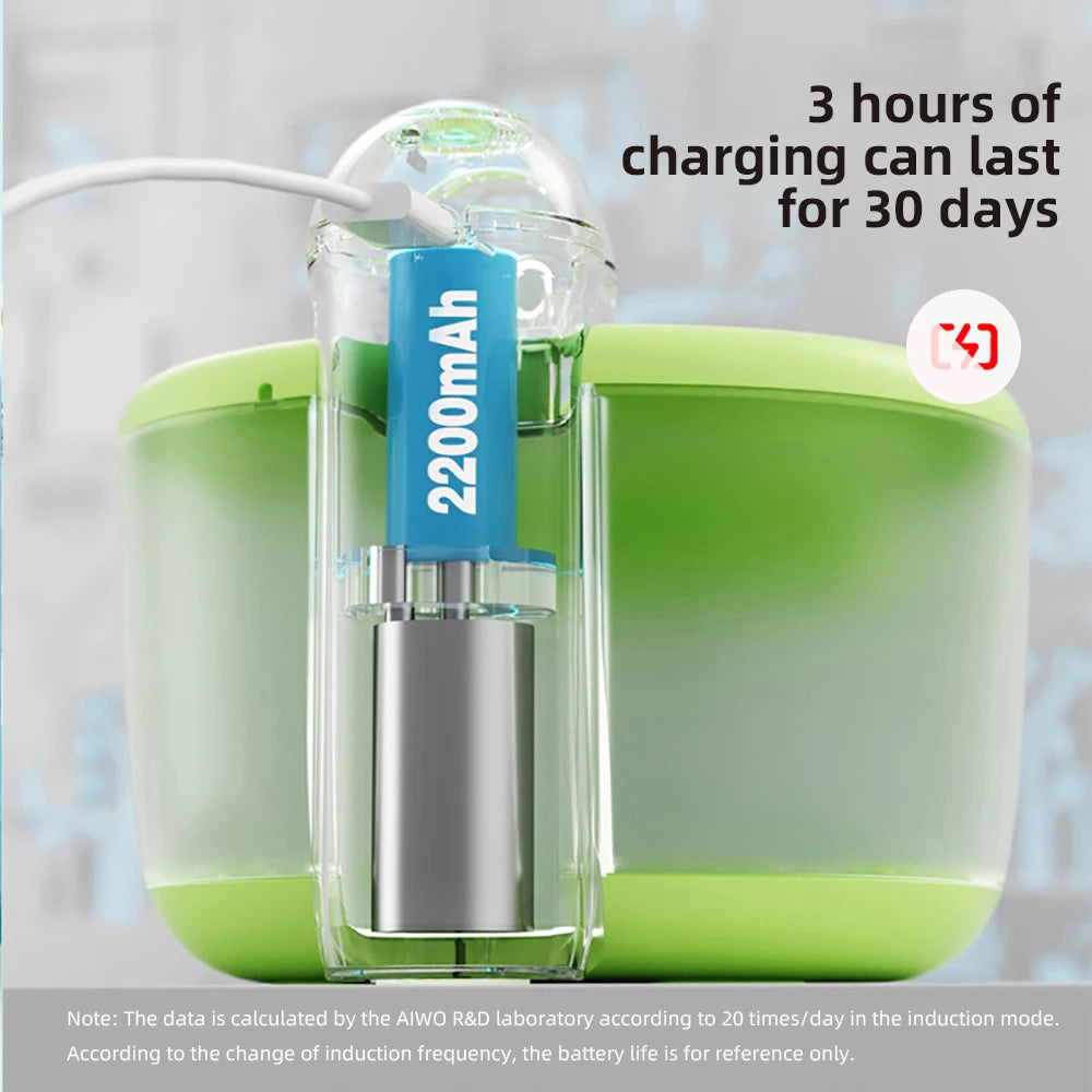 2L Automatic Wireless Pet Water Feeder Smart Induction Cat Dog Drinking Fountain Quiet Circulating Filtration Running Water