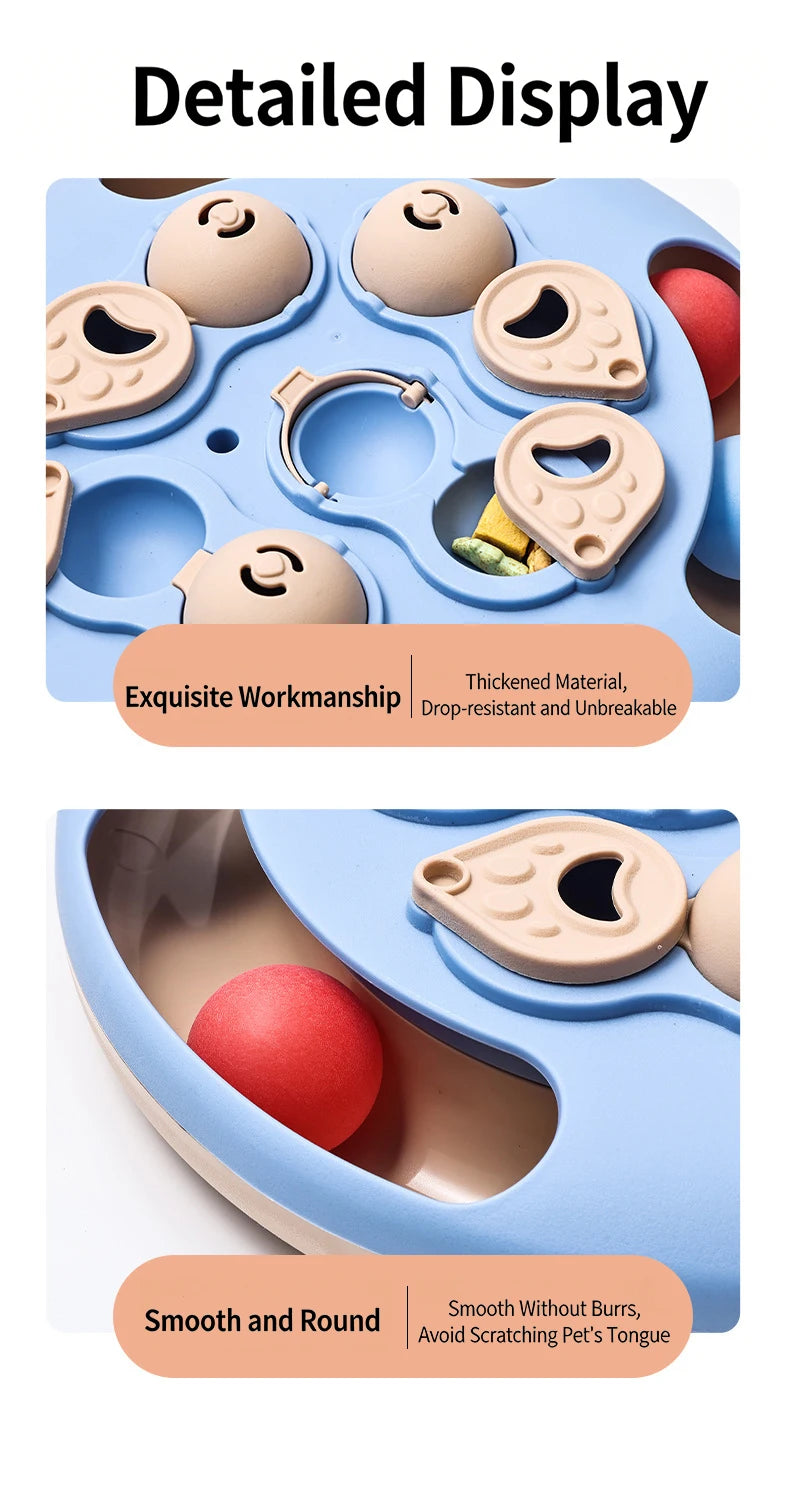 Interactive Cat Toy – Slow Feeder Turntable for Indoor Cats & Mental Stimulation