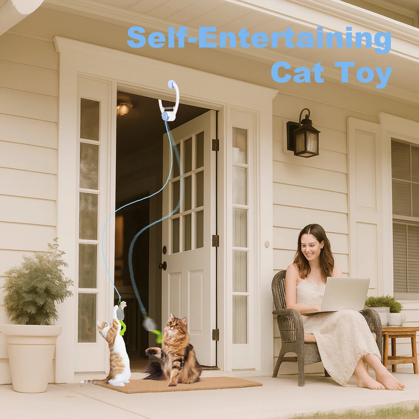 Electric Hanging Cat Toy – USB Rechargeable Interactive Self-Play for Kittens