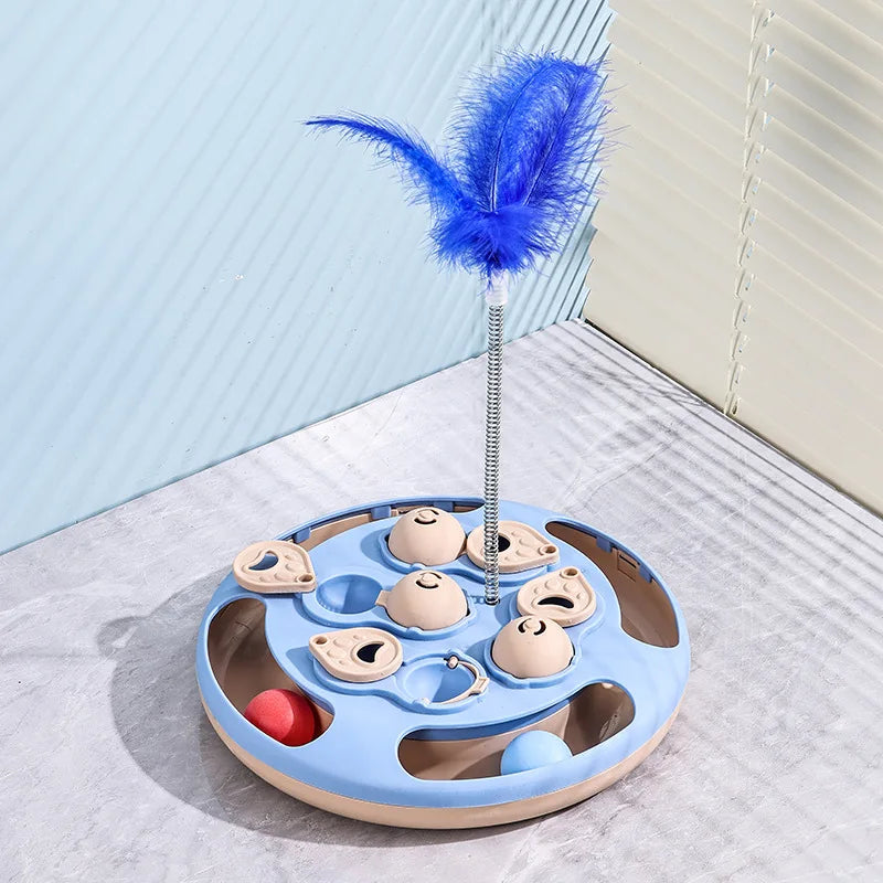 Interactive Cat Toy – Slow Feeder Turntable for Indoor Cats & Mental Stimulation