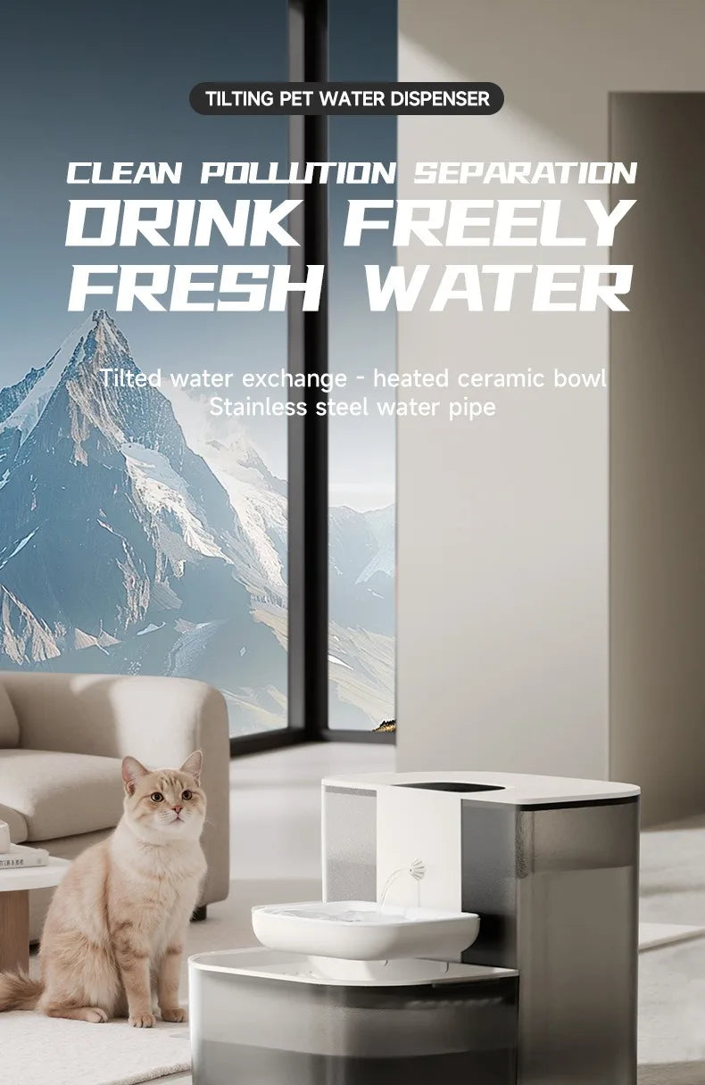 "Smart Wireless Cat Water Fountain 4.5L – Silent & Rechargeable"