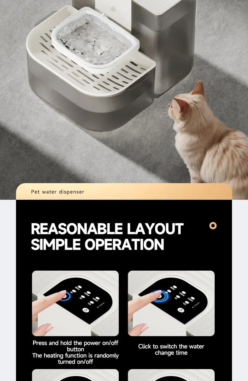 "Smart Wireless Cat Water Fountain 4.5L – Silent & Rechargeable"