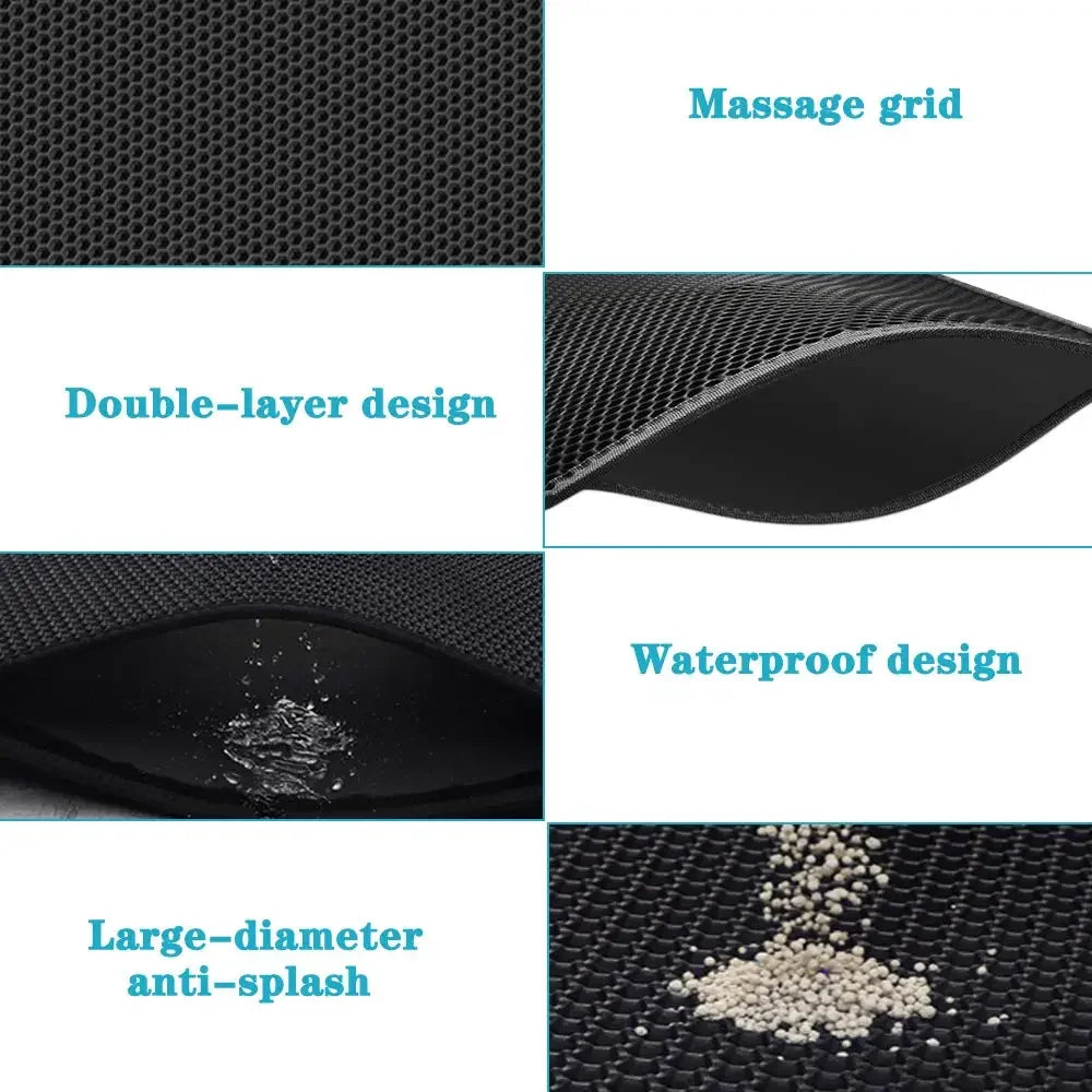 Double-Layer Waterproof Cat Litter Mat – Non-Slip & Washable