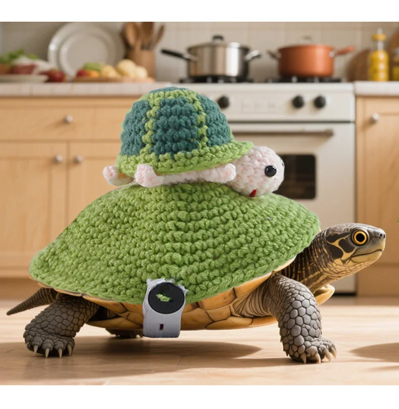 Handmade Turtle Sweater – Adjustable Warm Knitted Bee Costume for Tortoises