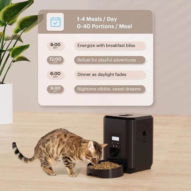 2L Push Button USB Automatic Pet Feeder Smart Cat Feeder Slow Dog Feeder with Timer Pet Feeder Pet Supplies Food Bowl