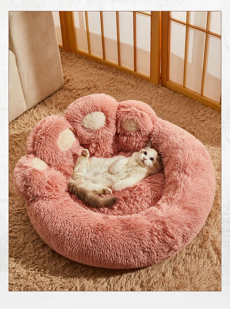 Warm Fluffy Pet Bed – Winter Sofa Basket for Dogs, Puppies & Cats