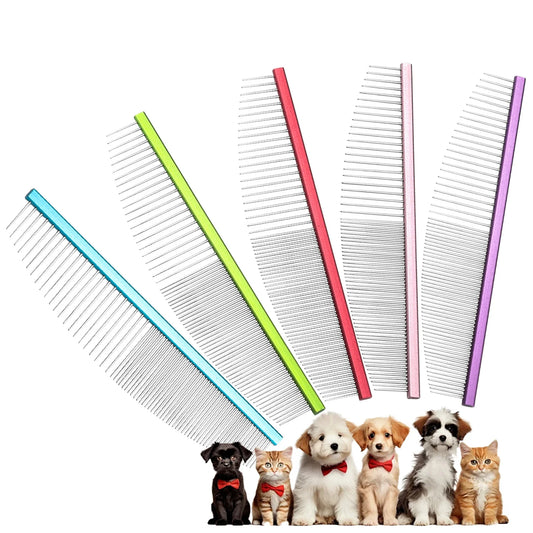 Pet Moon Comb – Stainless Steel Thin Teeth Grooming Comb for Cats & Dogs