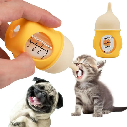 Silicone Pet Feeding Bottle – Anti-Slip Puppy & Kitten Bottle with Anti-Choke Valve