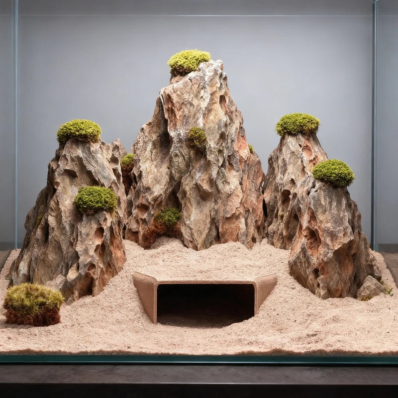 3D Reptile Cave Hideout – Terrarium Shelter Decor