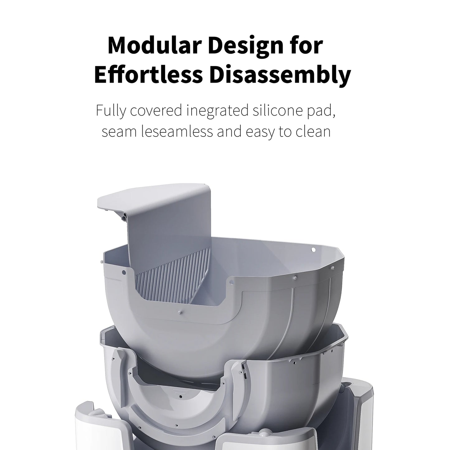 F6 Self-Cleaning Cat Litter Box – Open-Top Automatic with Odor Control