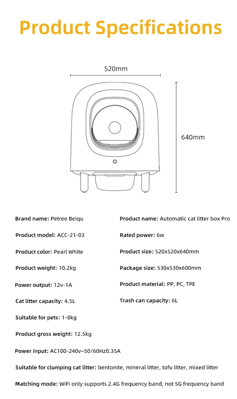 2.0 PRO – Smart Automatic Self-Cleaning Litter Box (56L)