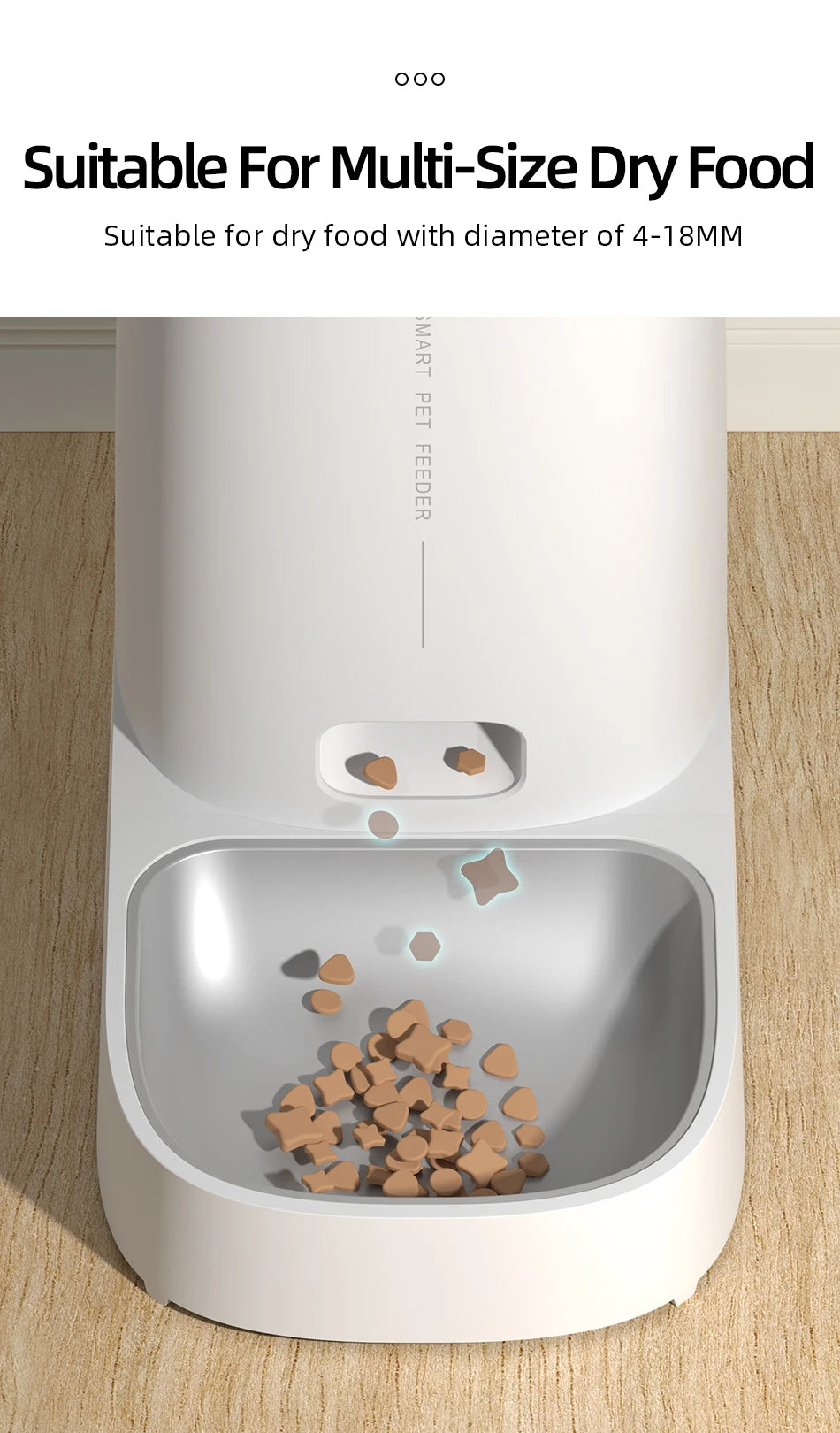 WiFi Smart Pet Feeder – Automatic Kibble Dispenser for Cats & Dogs