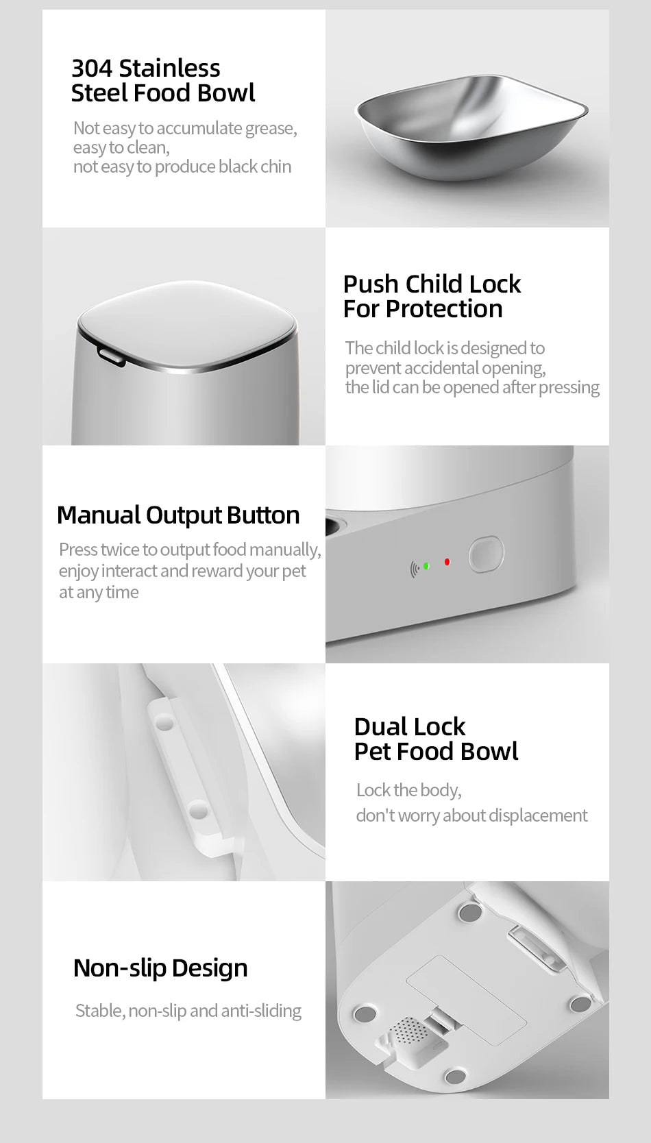 WiFi Smart Pet Feeder – Automatic Kibble Dispenser for Cats & Dogs