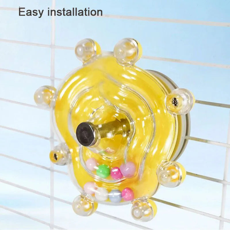 Interactive Parrot Toy – Rotating Treat Dispenser for Mental Stimulation