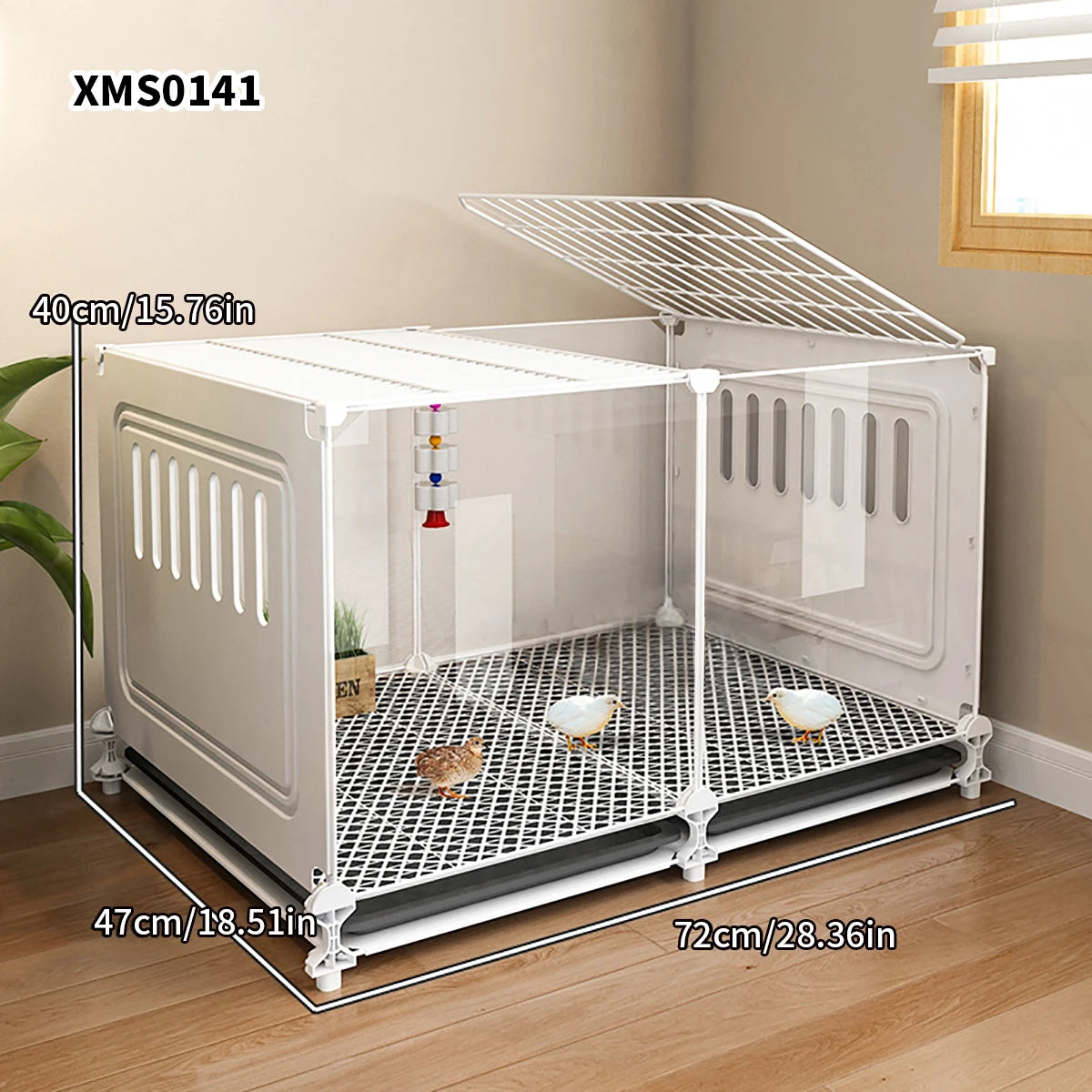 Large Chicken & Duck Cage – Automatic Cleaning Poultry Coop for Outdoor & Balcony Use