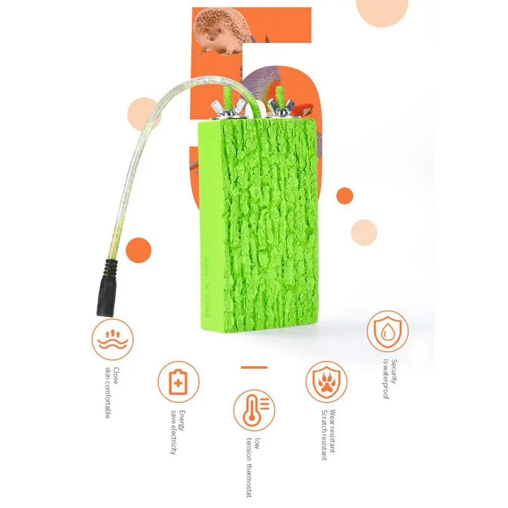 Bird Cage Heater Thermo Perch – Automatic Warmer Stand for Parrots & Small Birds