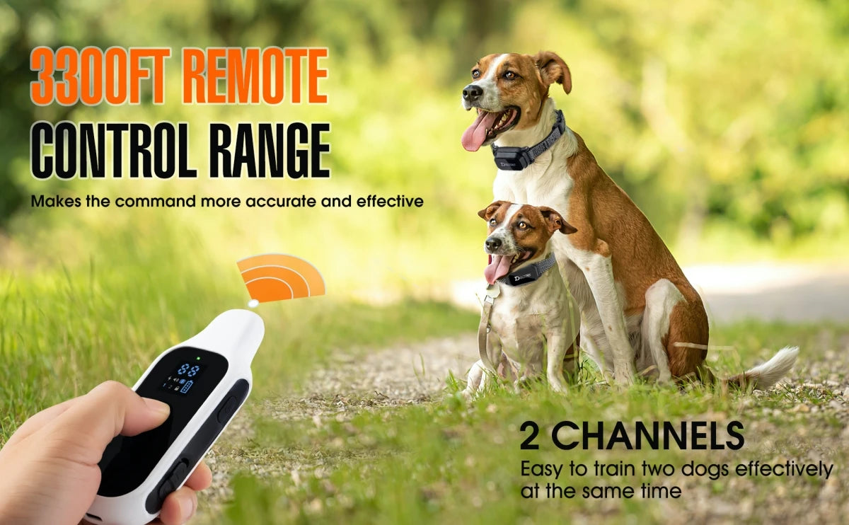 Remote Dog Training Collar – 800m, Waterproof, Rechargeable, Shock & Vibration for All Sizes