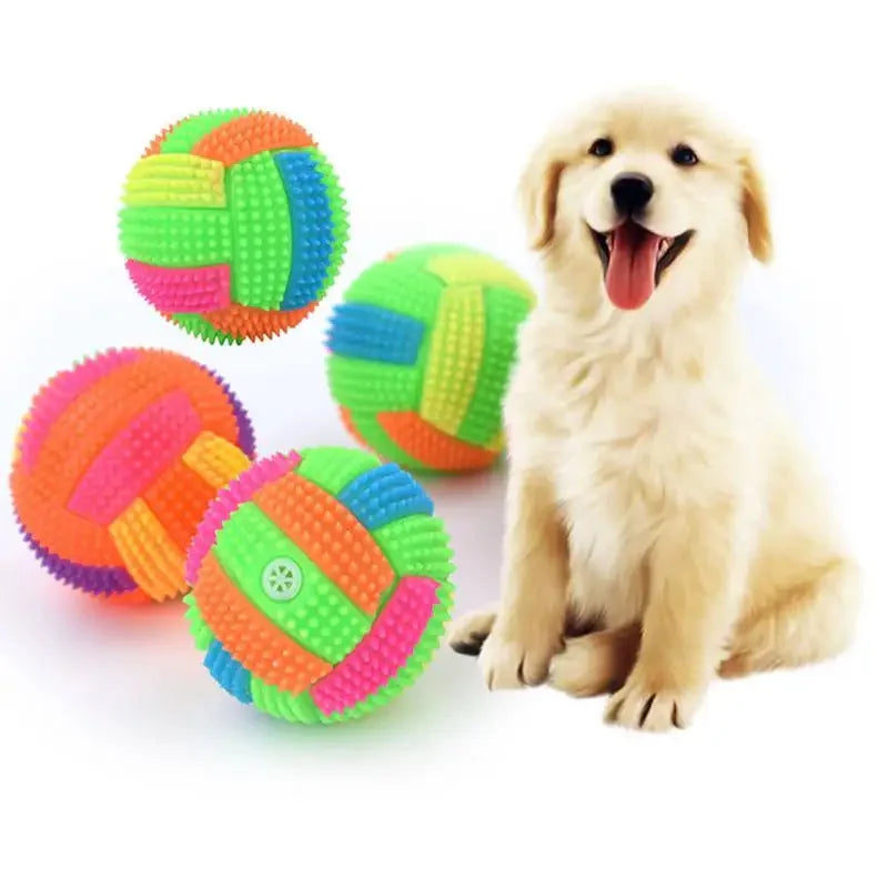 Luminous Chew & Bounce Ball – Interactive Sound Toy for Pets & Kids