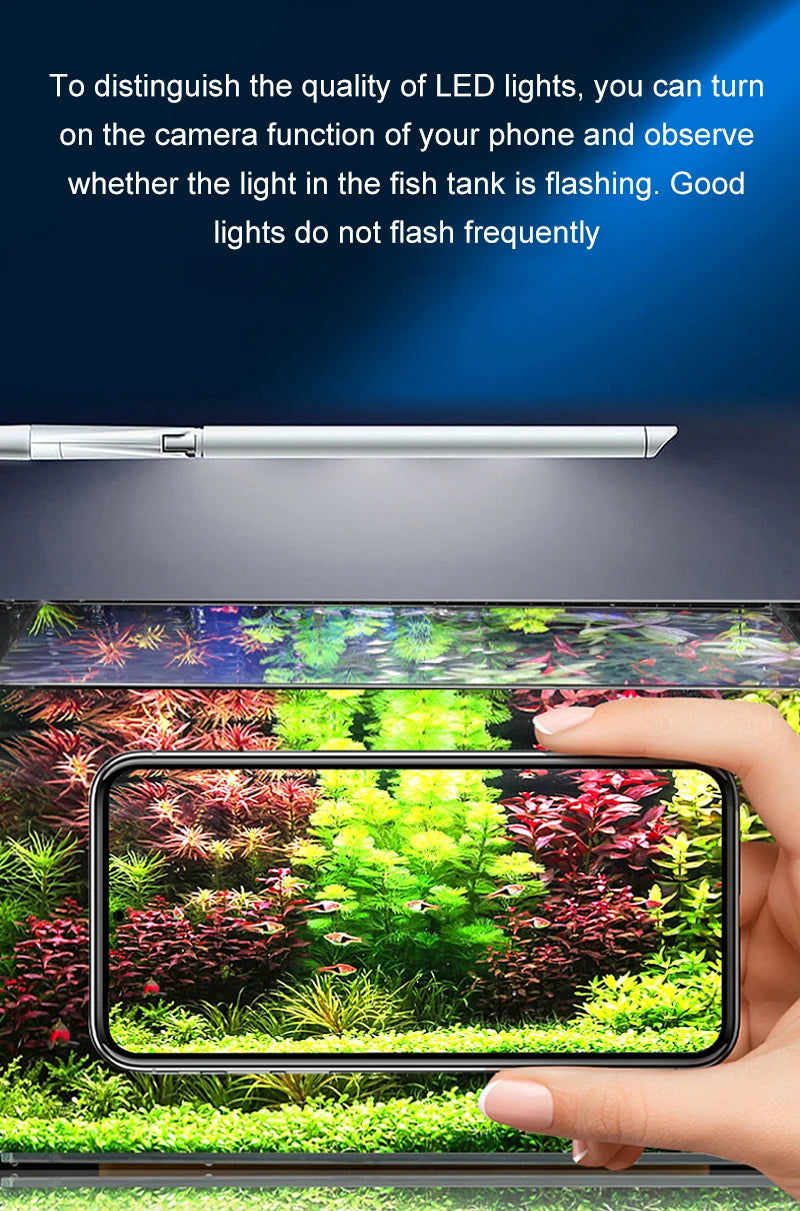 Super Bright Clip Lamp LED Aquarium Light for Aquatic Plant Grow Fish Tank