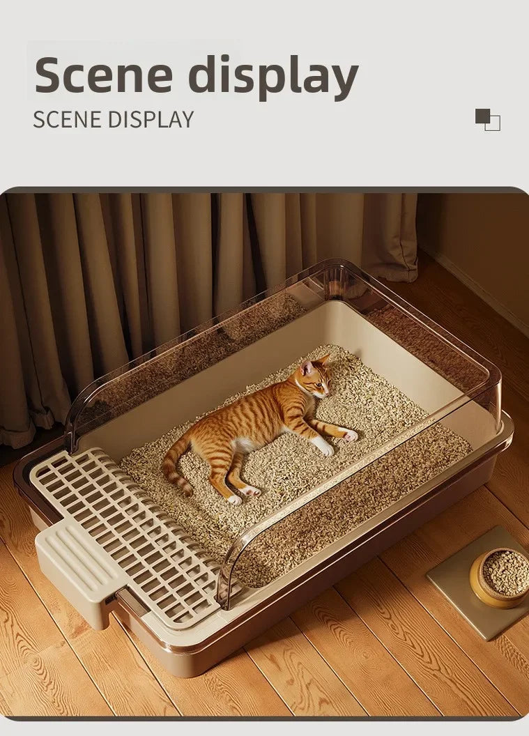 Extra Large Self-Cleaning Cat Litter Box – Closed & Odor Control