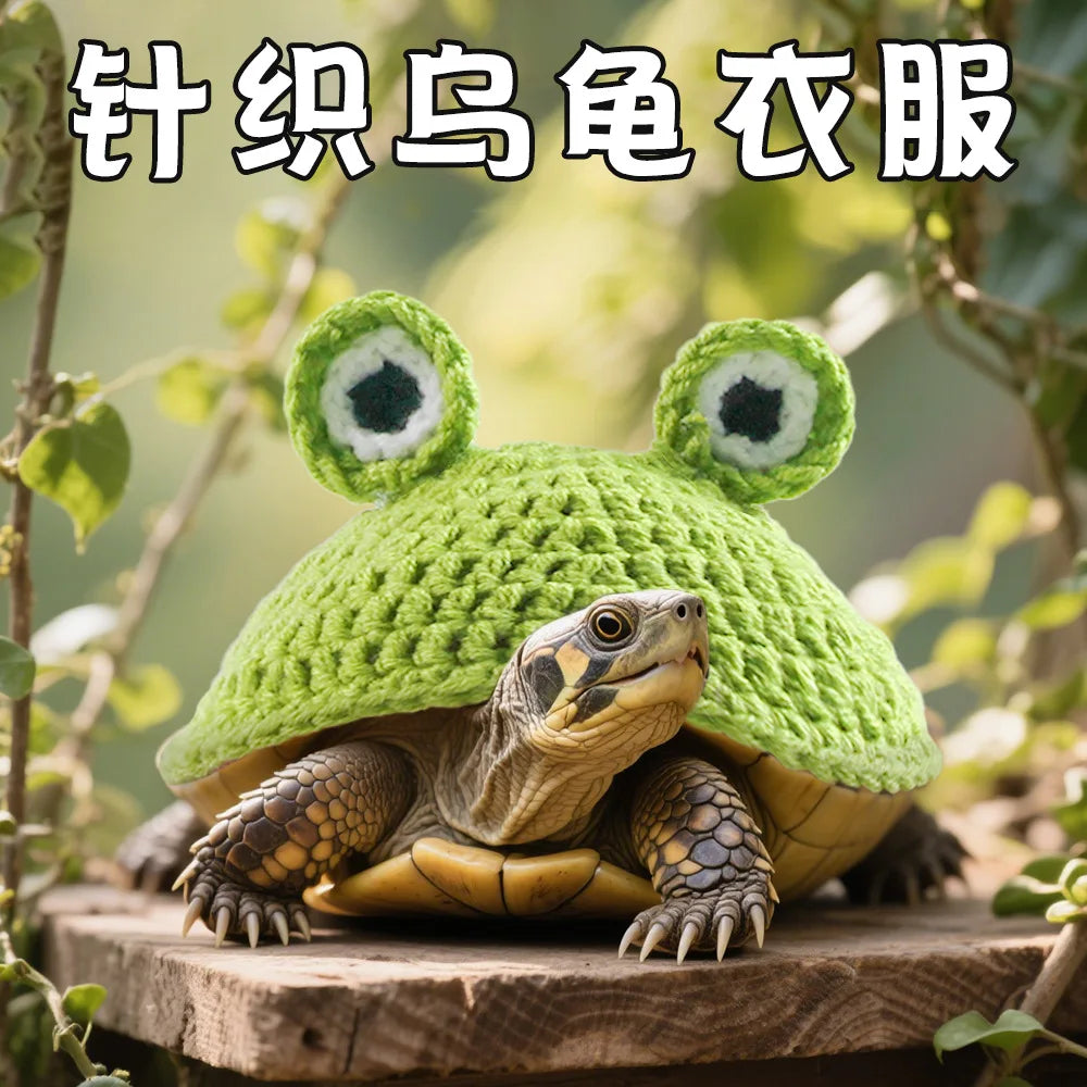 Handmade Turtle Sweater – Adjustable Warm Knitted Bee Costume for Tortoises