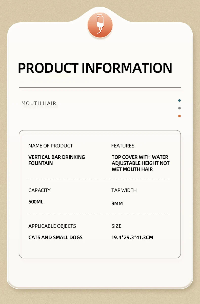 Automatic Anti-Tip Pet Feeder – Dog & Cat Water Dispenser