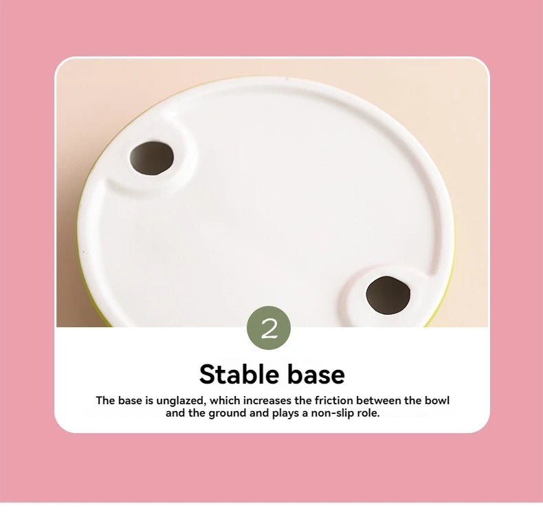 "Ceramic Pet Bowl – Cute Fruit Shapes for Cats & Small Dogs"