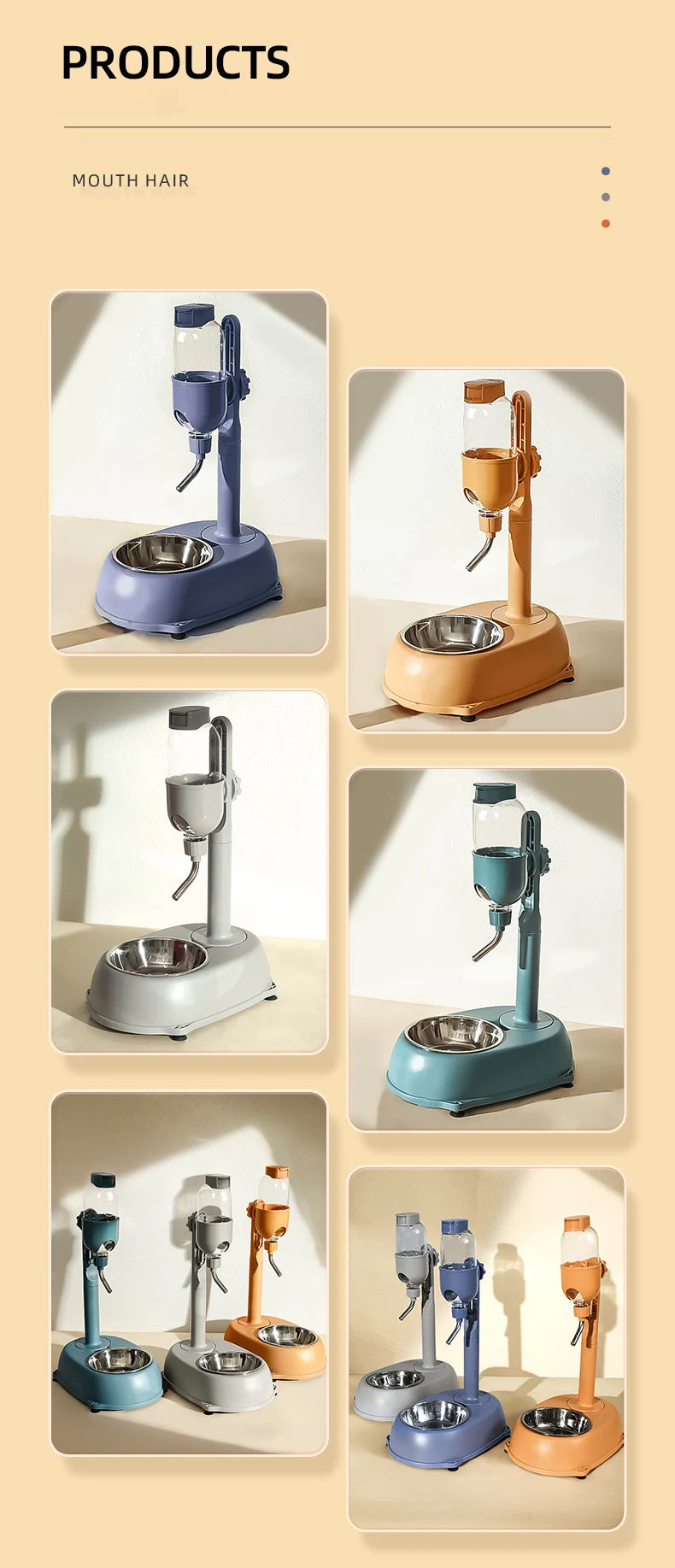 Automatic Anti-Tip Pet Feeder – Dog & Cat Water Dispenser