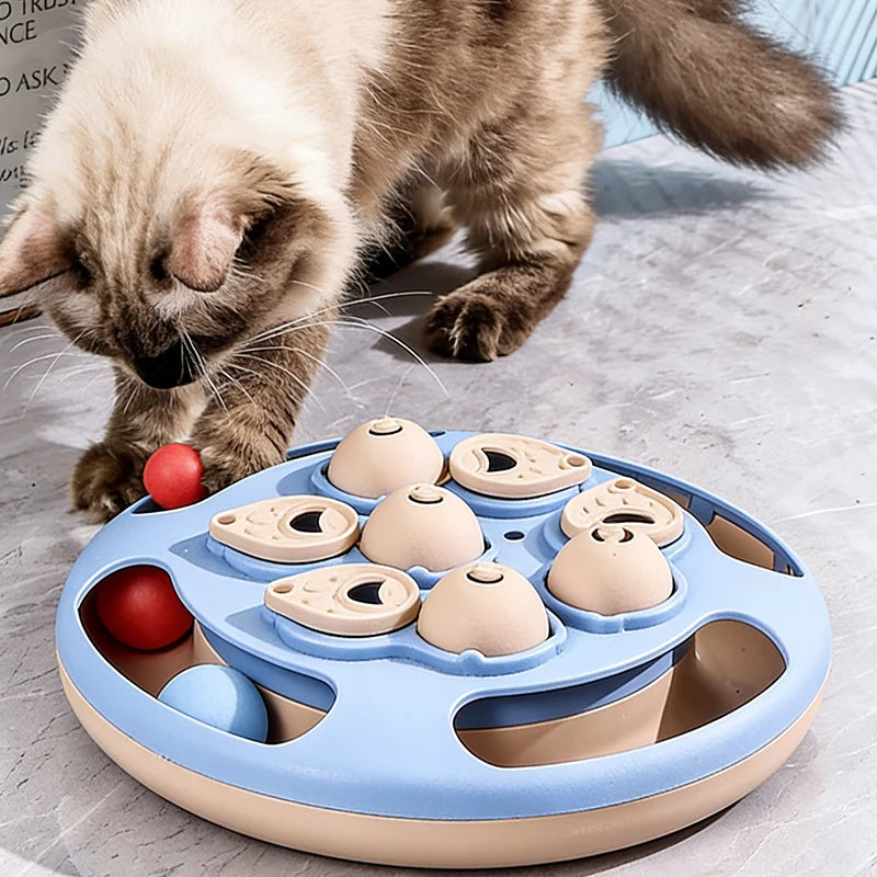 Interactive Cat Toy – Slow Feeder Turntable for Indoor Cats & Mental Stimulation