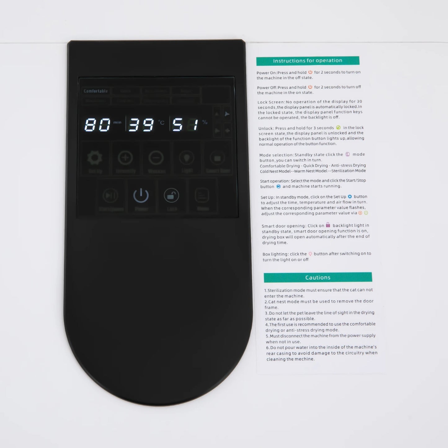 800W Pet Grooming Dryer Box – Fast Hair Drying, Sanitizing & Sterilizing System for 2–3 Cats & small dogs