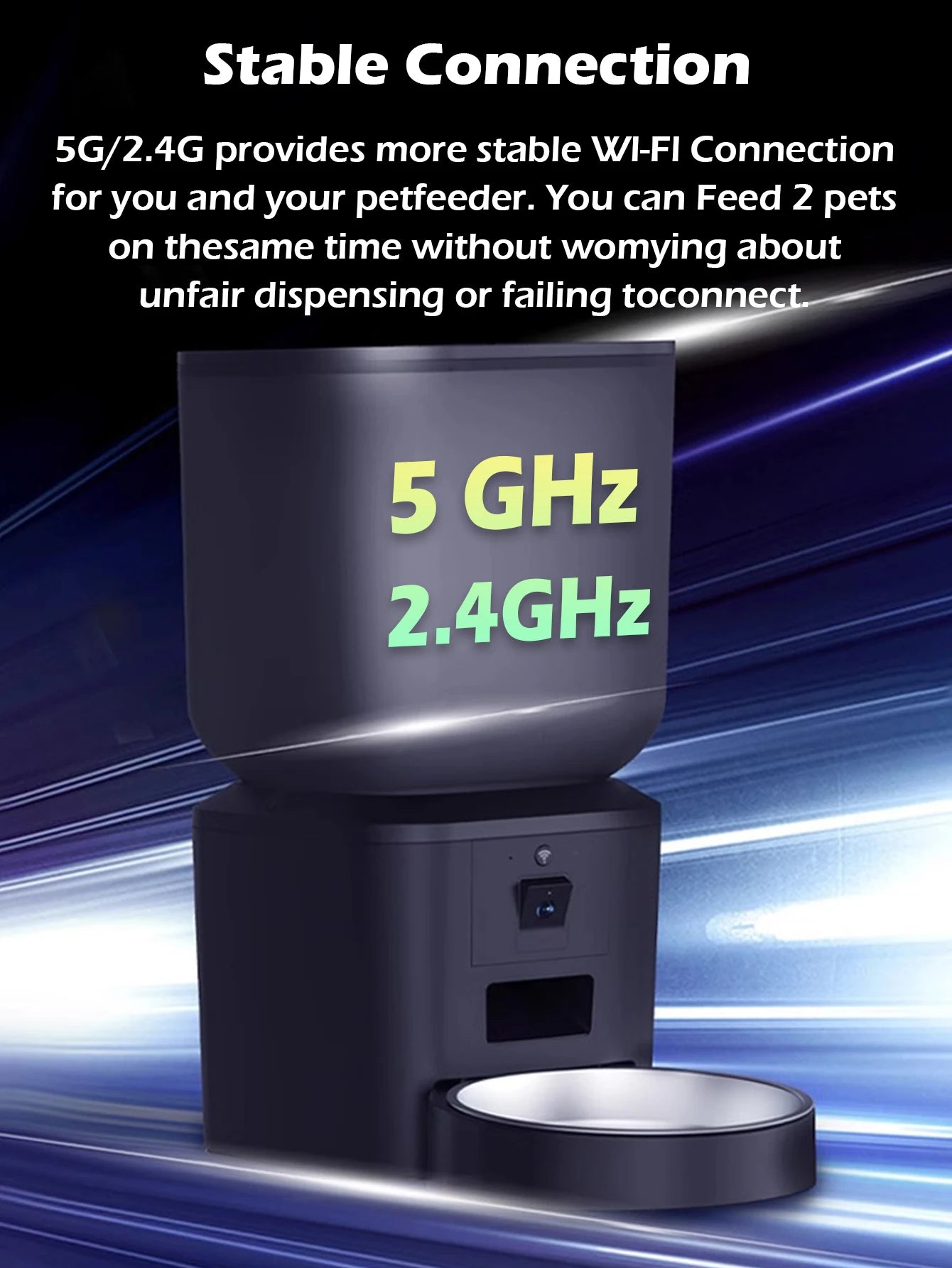 8L Smart Automatic Cat Feeder with 1080P Camera – WiFi & Voice Control