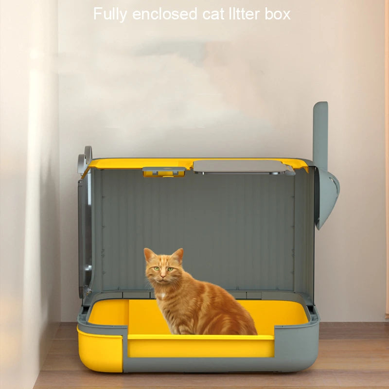 UV Light Cat Litter Box – Enclosed Top-Drawer with Disinfecting & Deodorizing