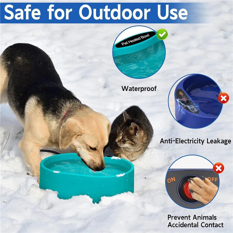 3.7L Automatic Heated Water Bowl – Temperature-Controlled Pet Feeder