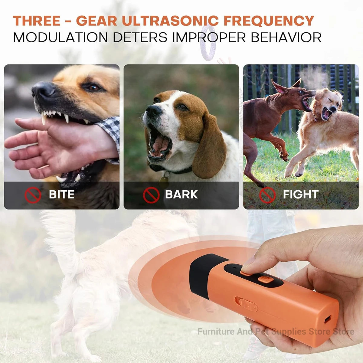 Rechargeable Ultrasonic Anti-Bark Device – Dog Training & Deterrent with LED Light