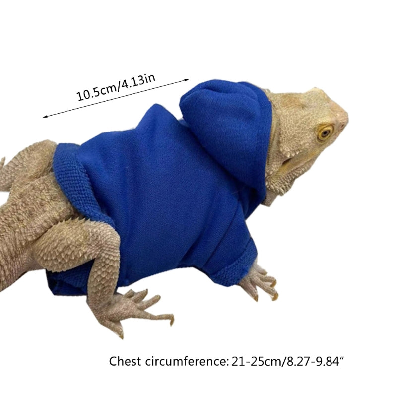 Bearded Dragon Costume for Lizards Hoodie Coat Reptiles Clothes Photo Party R7UB