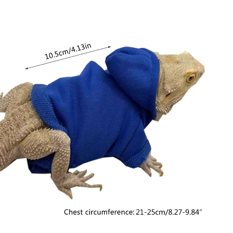 Bearded Dragon Costume for Lizards Hoodie Coat Reptiles Clothes Photo Party R7UB