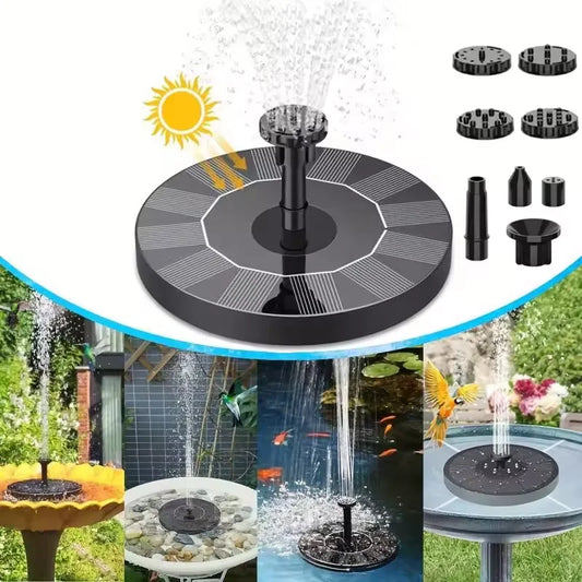 13/16/18cm Solar Fountain Pump Floating Solar Panel Bird Baths Water Fountain with 8 Nozzles For Outdoor Garden Pool Pond Decor