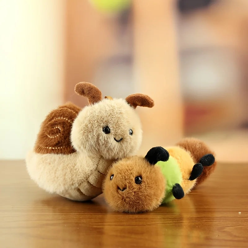 Cute Insect Plush Keychain – Spider, Bee & Caterpillar Toys for Cats & Dogs