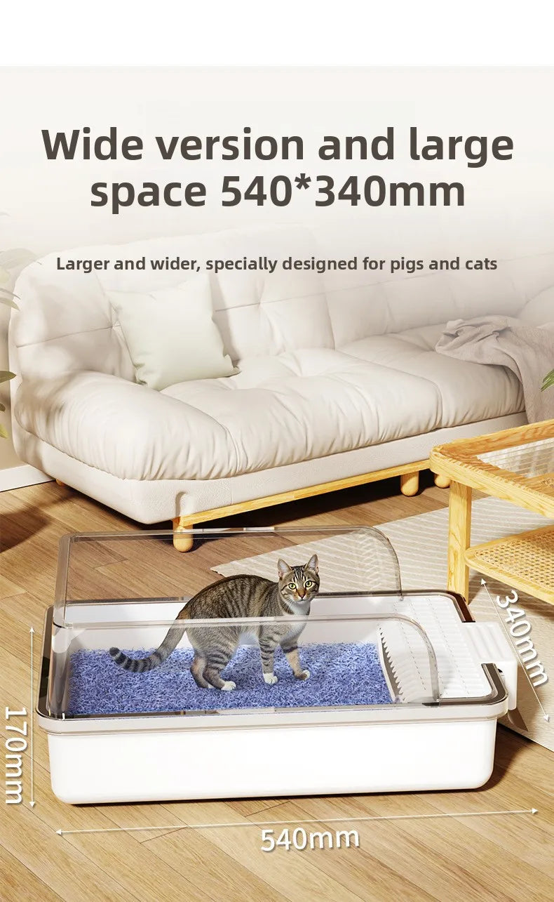 Extra Large Self-Cleaning Cat Litter Box – Closed & Odor Control
