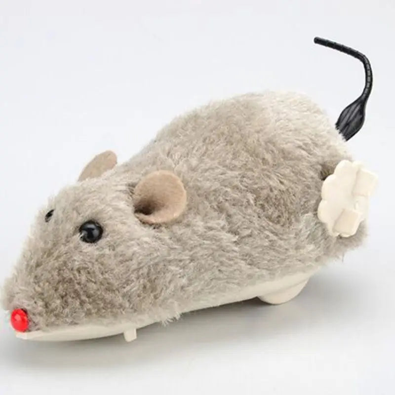 Lifelike Plush Mouse Toy – Running Rat Toy for Cats & Dogs (Random Color)