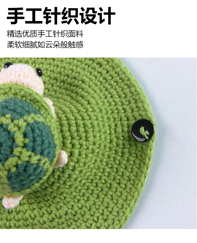 Handmade Turtle Sweater – Adjustable Warm Knitted Bee Costume for Tortoises