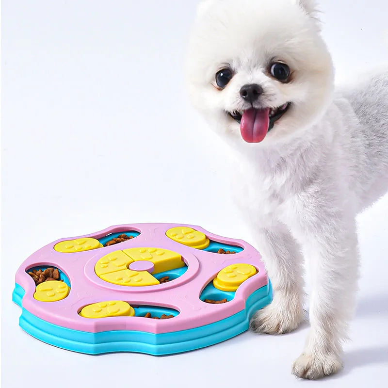 Interactive Dog Puzzle Slow Feeder – IQ Training Food Dispenser