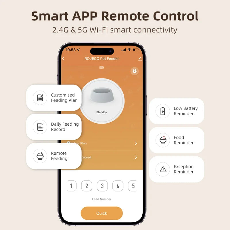 Smart Automatic Cat & Dog Feeder with 1080P HD Camera – WiFi Controlled