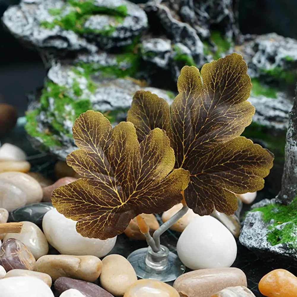 New Fish Tank Simulation Leaf Fighting Fish Resting Laying Eggs Ornamental
