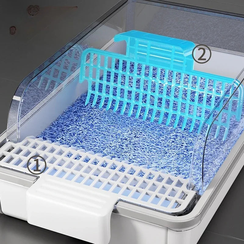 Extra Large Self-Cleaning Cat Litter Box – Closed & Odor Control