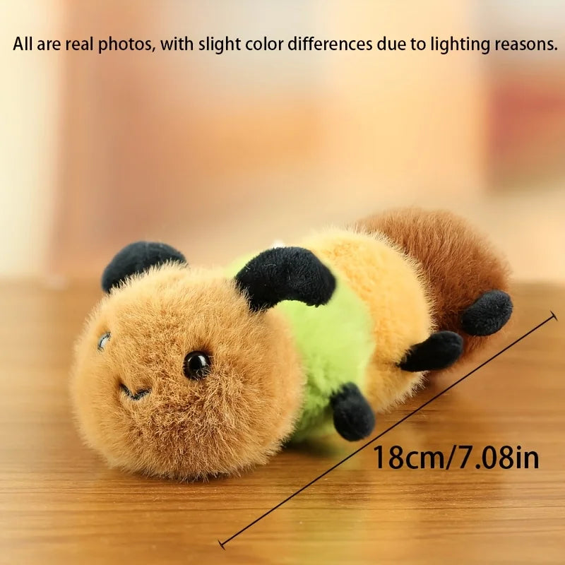 Cute Insect Plush Keychain – Spider, Bee & Caterpillar Toys for Cats & Dogs