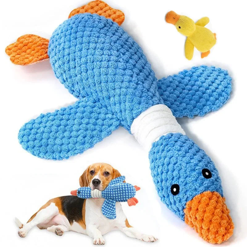 Interactive Dog Toy – Squeak & Rope, Teething & Heavy Chewers