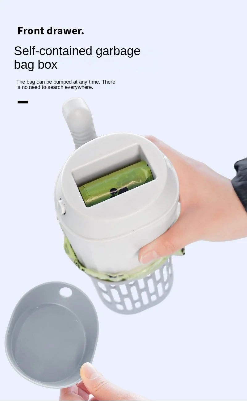 Cat Litter Scoop with Refill Bag – Self-Cleaning Garbage Picker