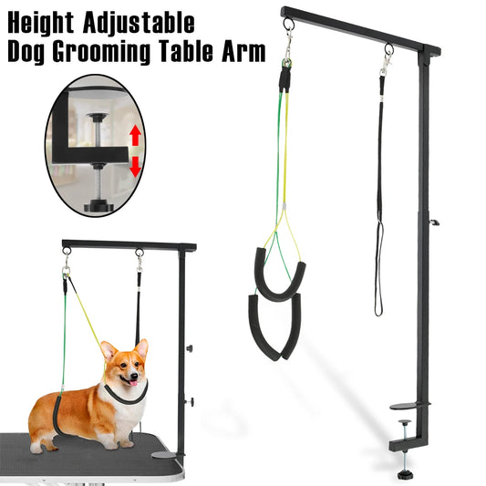 Adjustable Dog Grooming Table – Pet Beauty Stand with Clamp for Haircut & Nail Clipping